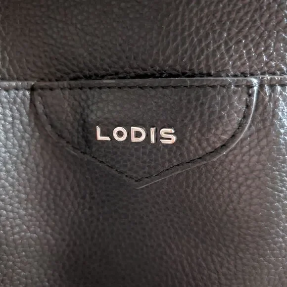 Lodis Black Pebbled Leather Tote Bag - Picture 2 of 9